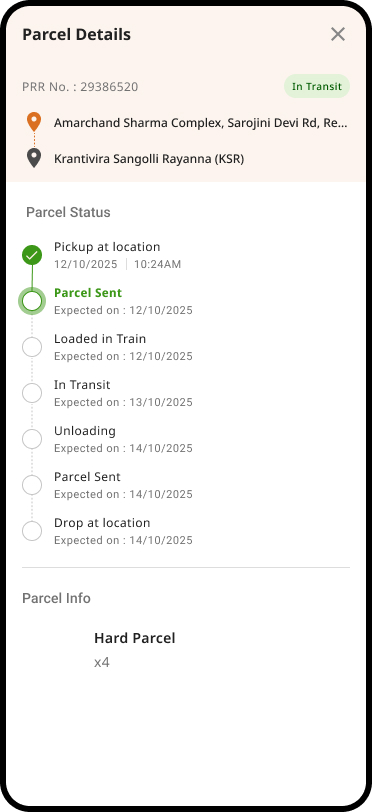 Driver app — drop screenshot